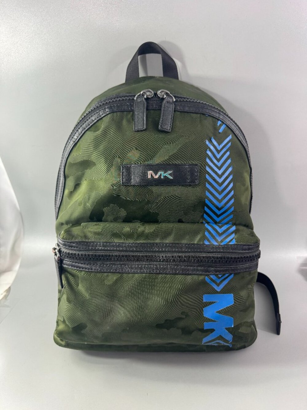Michael Kors Men’s Kent Camouflage Nylon Jacquard Backpack Green